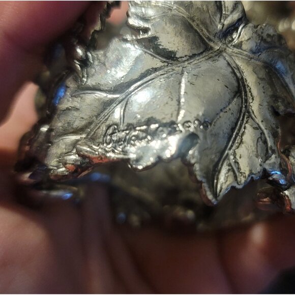 Arthur Court Vintage Silver tone Grapevine & Leaf Votive Holder Set Of 2 yr 2000 - Picture 8 of 9